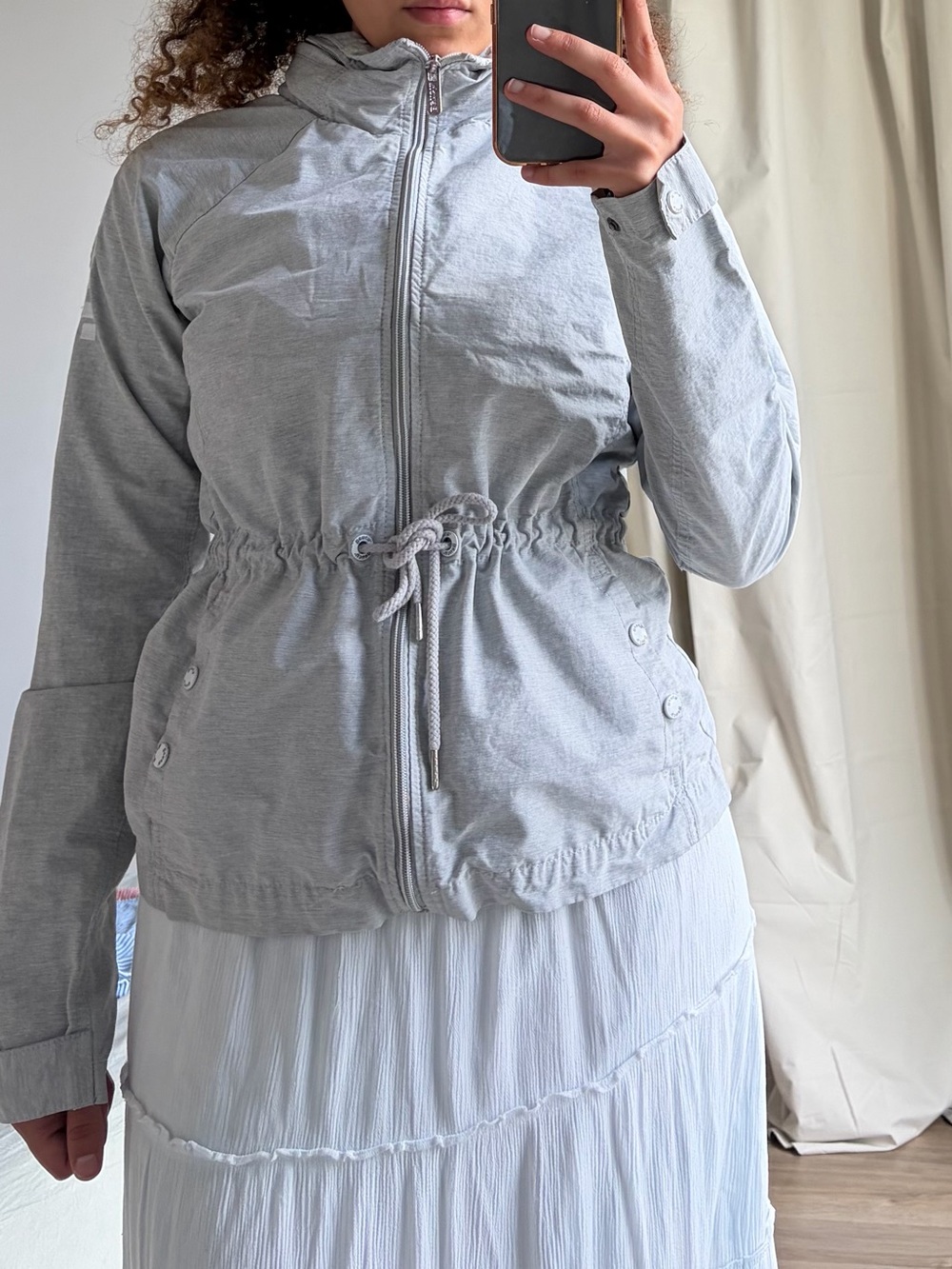 Bench Y2K Grey Cinched Waist Zip Jacket M